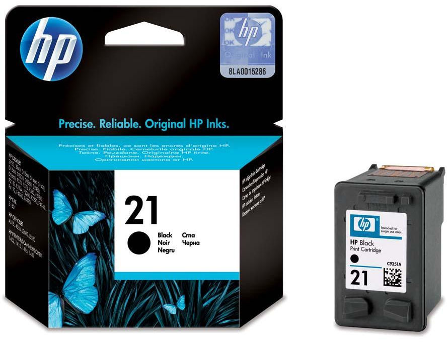 Tusz HP 21 (C9351AE), 190 stron, black (czarny)