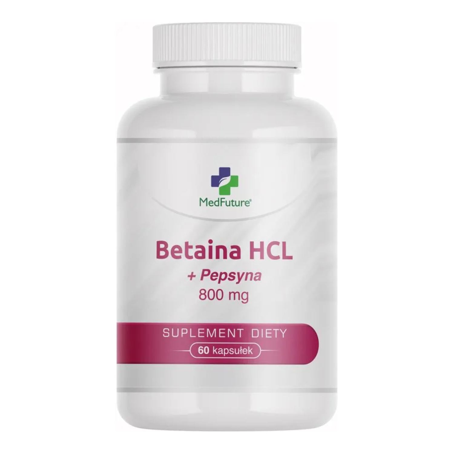 Medfuture pureline betaina hcl + pepsyna 800 mg, 60 kapsułek