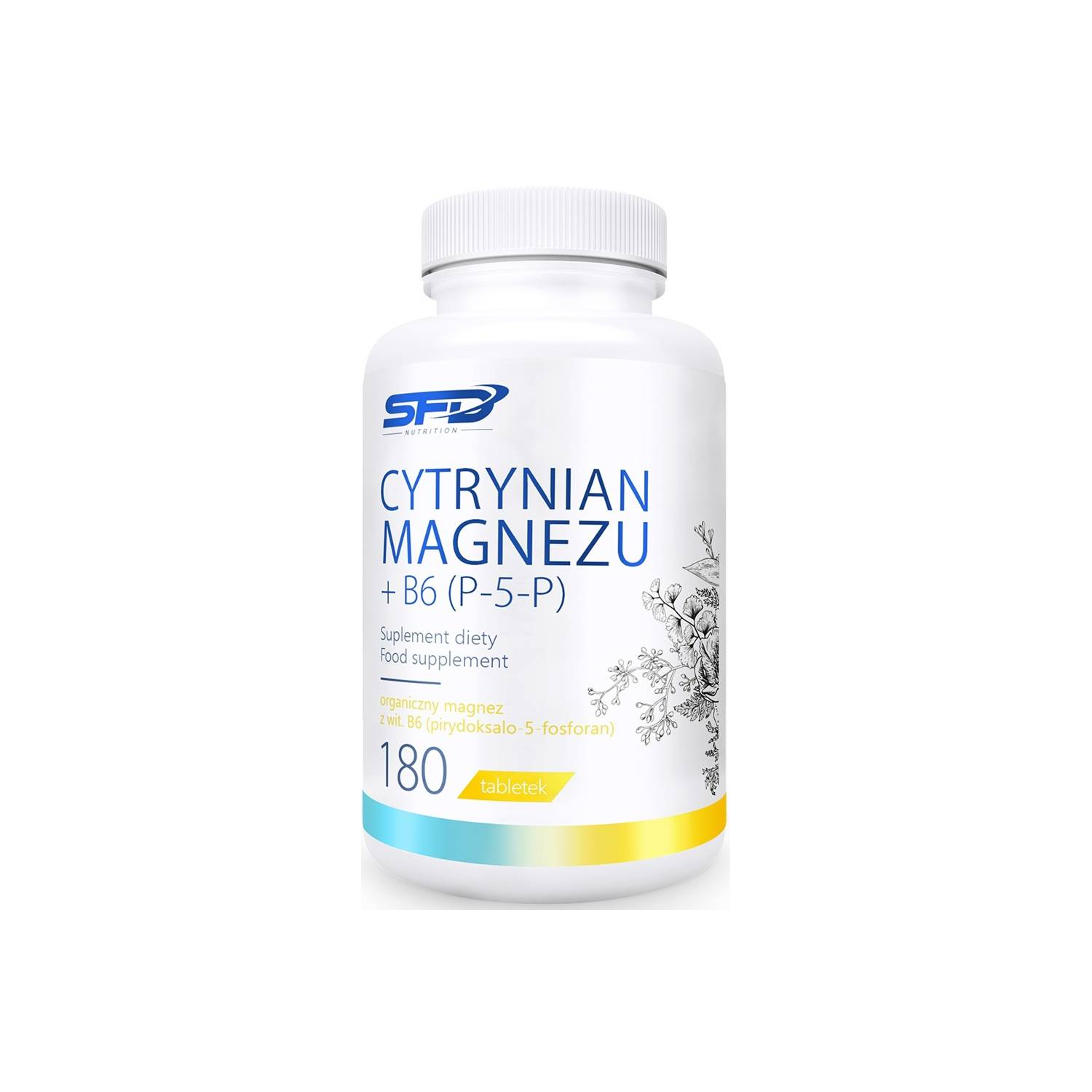 Sfd cytrynian magnezu + b6 (p-5-p), 180 tabletek