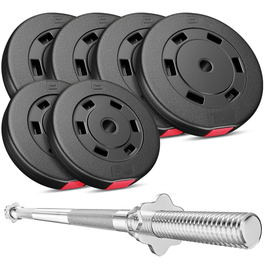 Kunststoff Hantelset 59 kg mit Langhantel