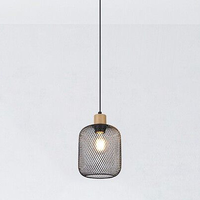 Rabalux Grendel lampa wisząca 1x60W czarny mat/buk 3131