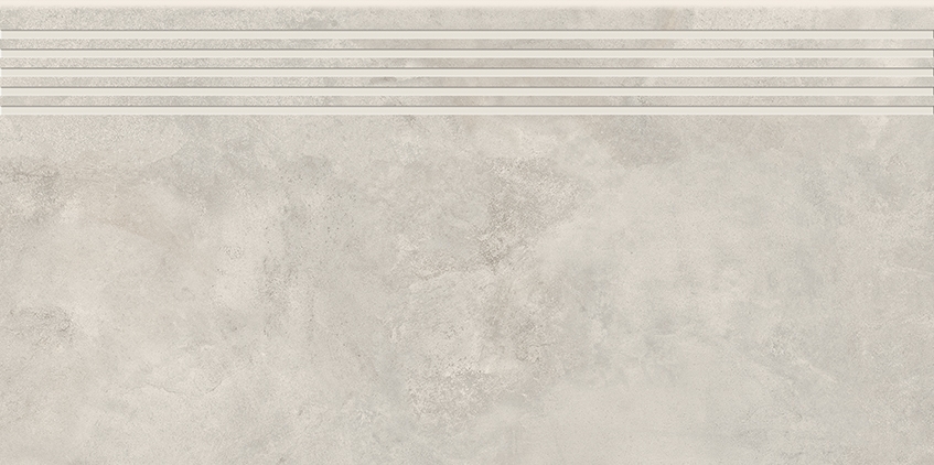 Opoczno Quenos White Steptread stopnica podłogowa 29,8x59,8 cm biały mat
