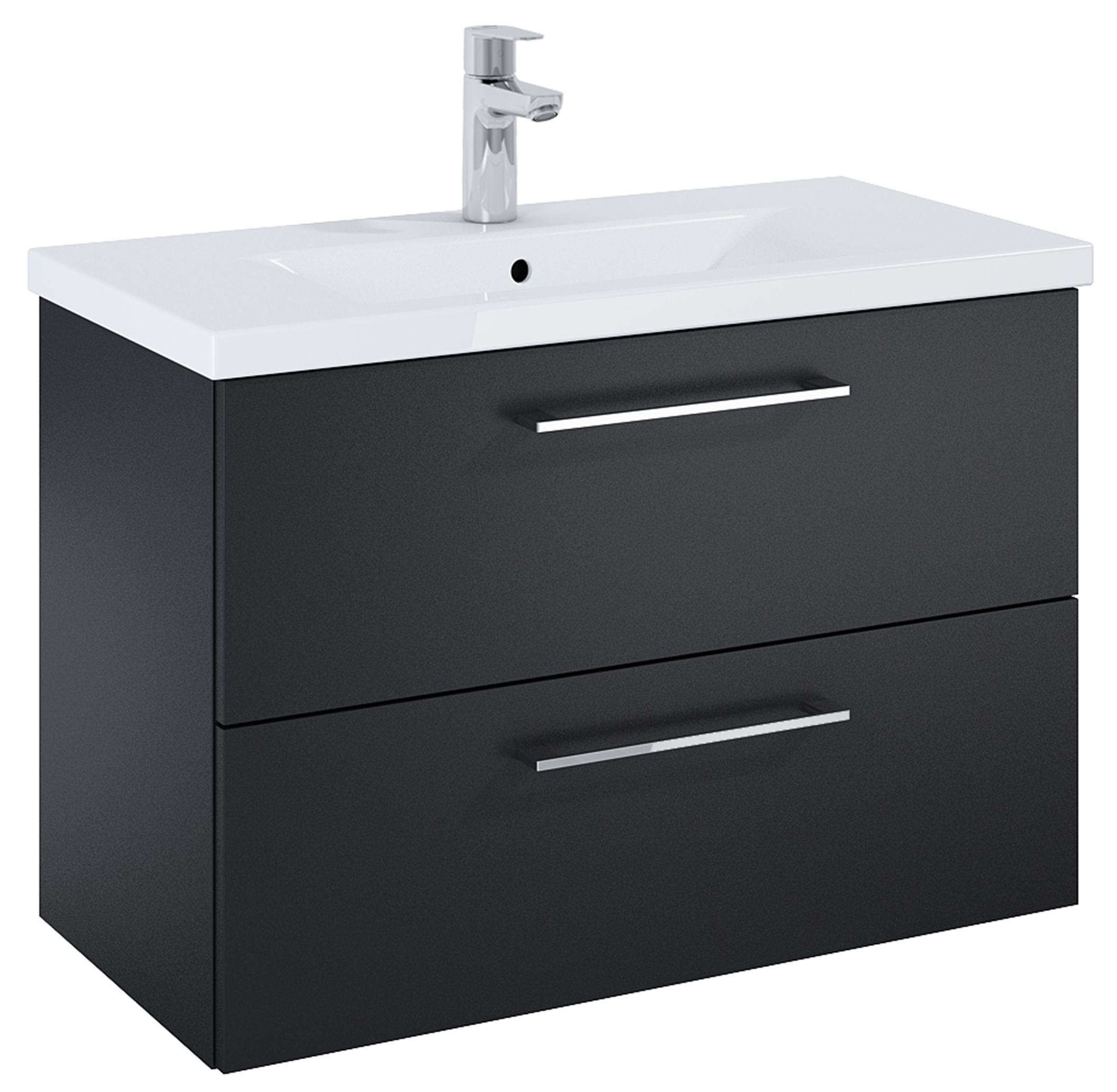 Roca Roma Compact szafka 80x38,4x53 cm podumywalkowa wisząca czarny mat A857953532 - Wysyłka w 24h