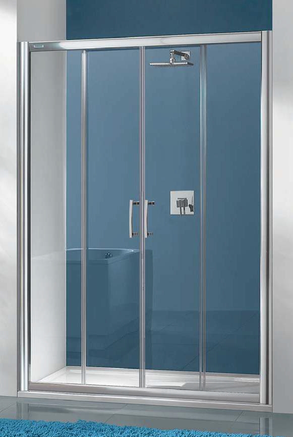 Sanplast TX drzwi przesuwne D4/TX5b-170 cm srebrny błyszczący/szkło przezroczyste 600-271-1270-38-401