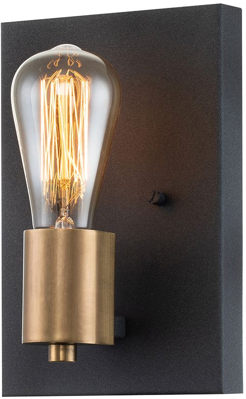 Quintiesse Silas kinkiet 1x60 W postarzany cynk/stary mosiądz QN-SILAS1-DZ