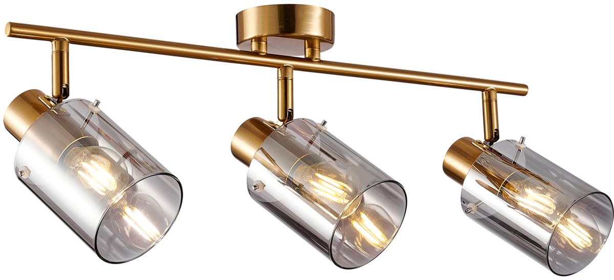 Darmowa Dostawa - Lampa podsufitowa 3x40 W mosiądz-przydymiona Italux Sardo SPL55813BROSG