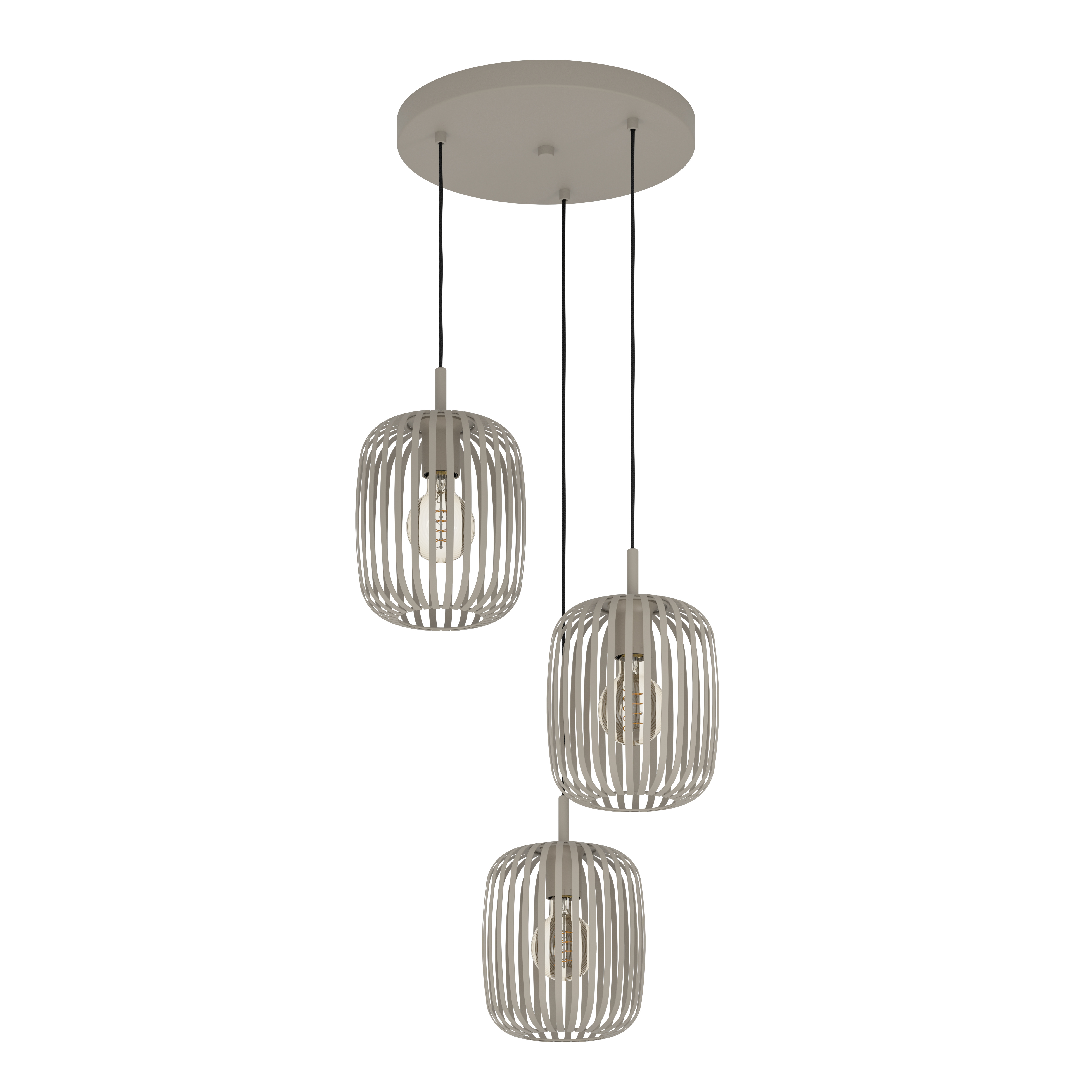 Darmowa Dostawa - Lampa wisząca 3x60 W piaskowa Eglo Romazzina 900687