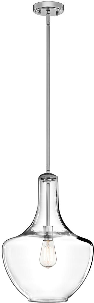 Darmowa Dostawa - Lampa wisząca 1x60 W chrom Elstead Lighting Everly KLEVERLYPMCH
