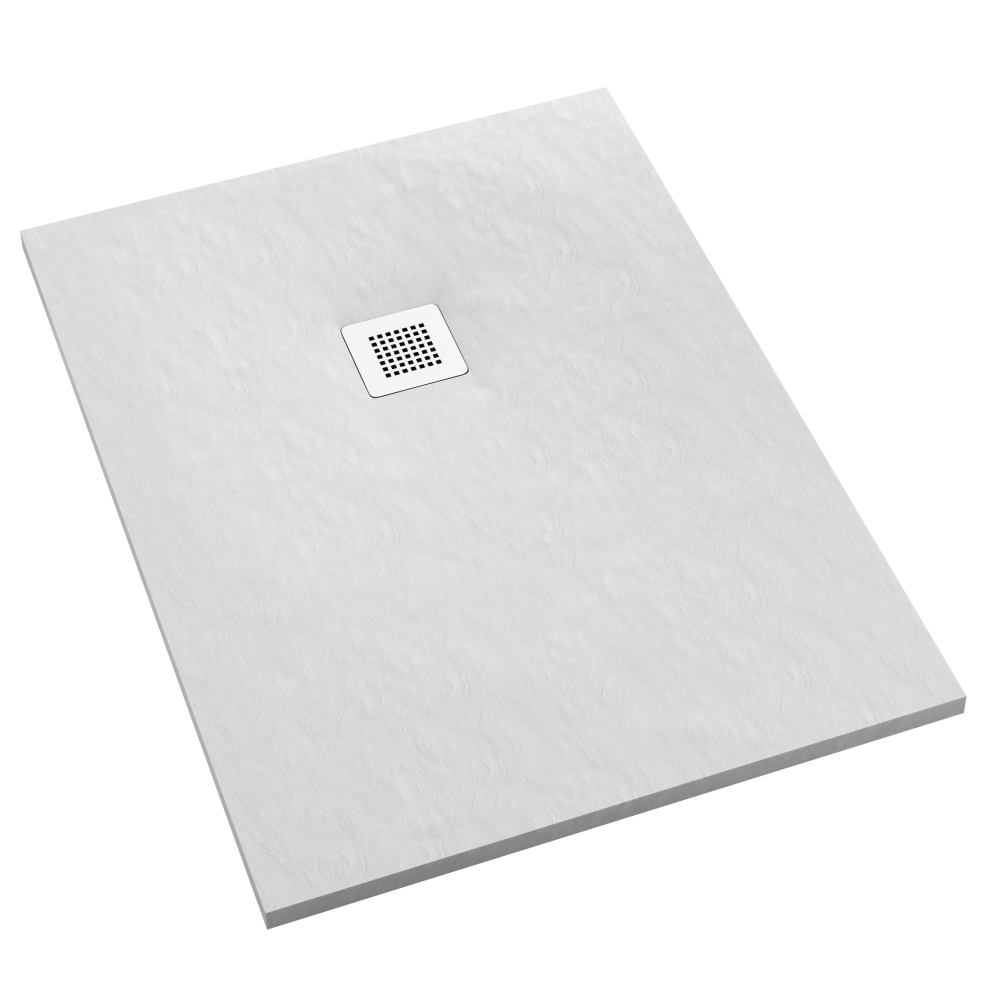 Darmowa Dostawa - Brodzik prostokątny z maskownicą 170x80 cm biały Schedpol Kalait White Stone 33113BSTM2