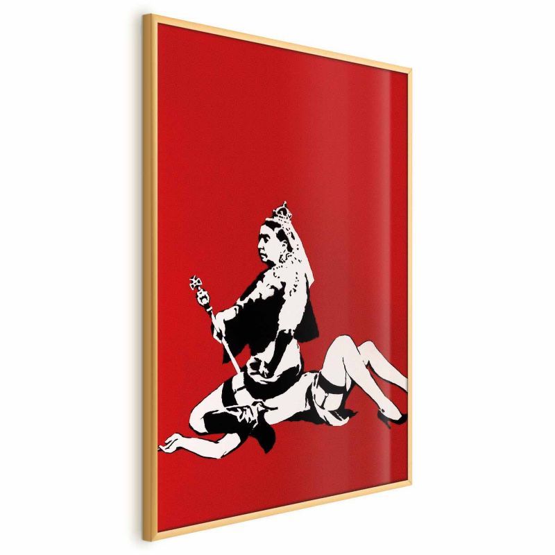 Plakat Artgeist Banksy: Queen Victoria 21x30 cm z ramą złotą 1 szt
