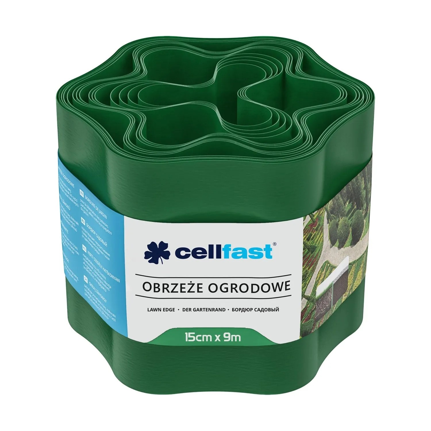Cellfast Obrzeże ogrodowe zielone - 15 cm x 9 m