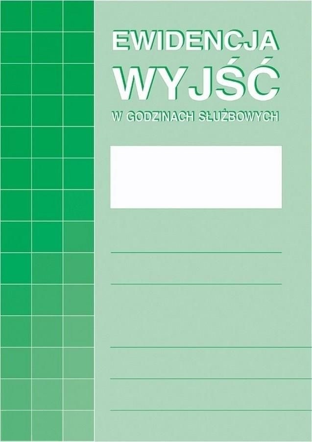 Druk akcydensowy Ewidencja wyjść w godzinach służbowych MiP 574-1, A4, offsetowy, 16k