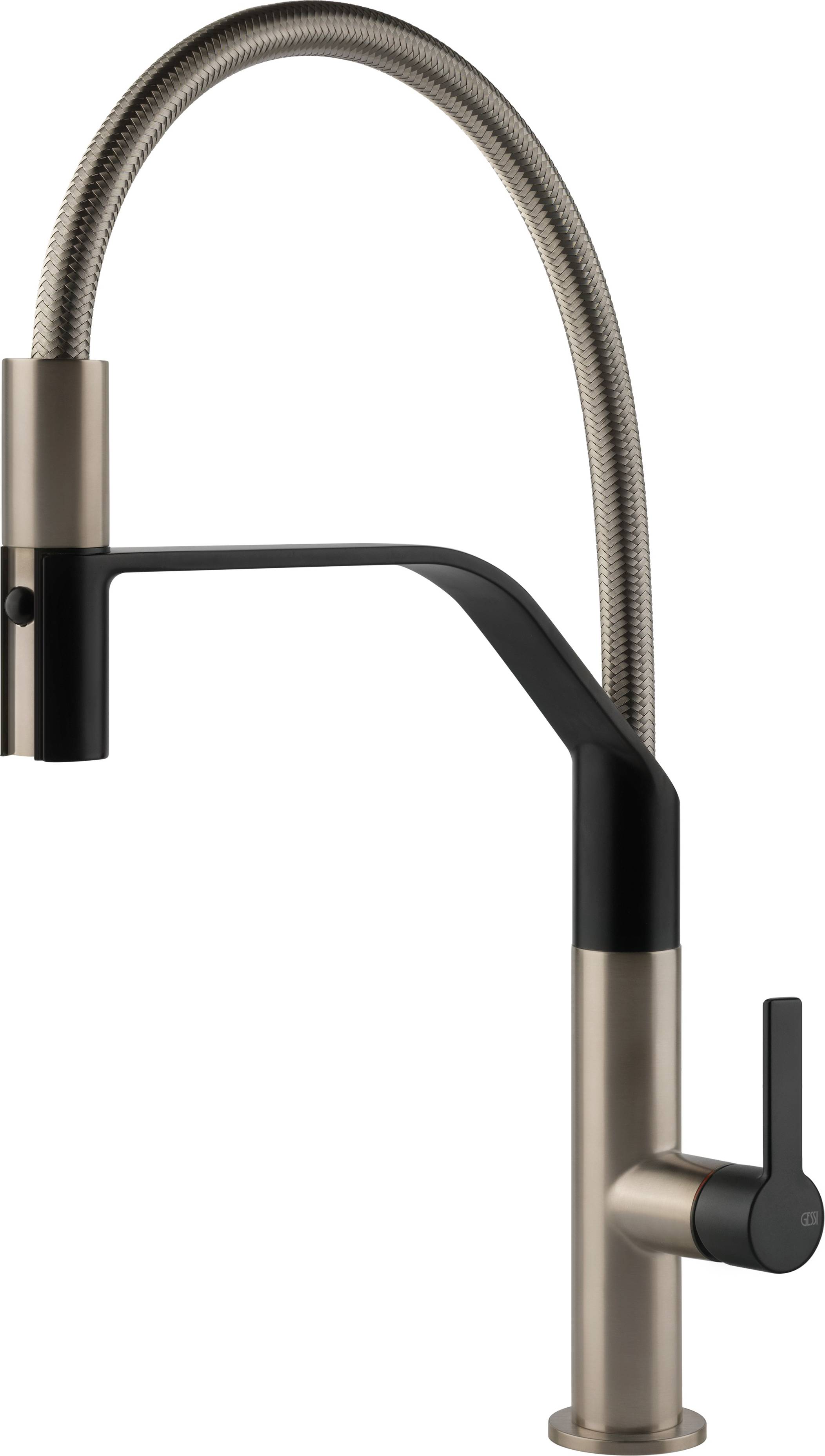 Gessi Mesh bateria kuchenna stojąca czarna-nikiel 60005.599
