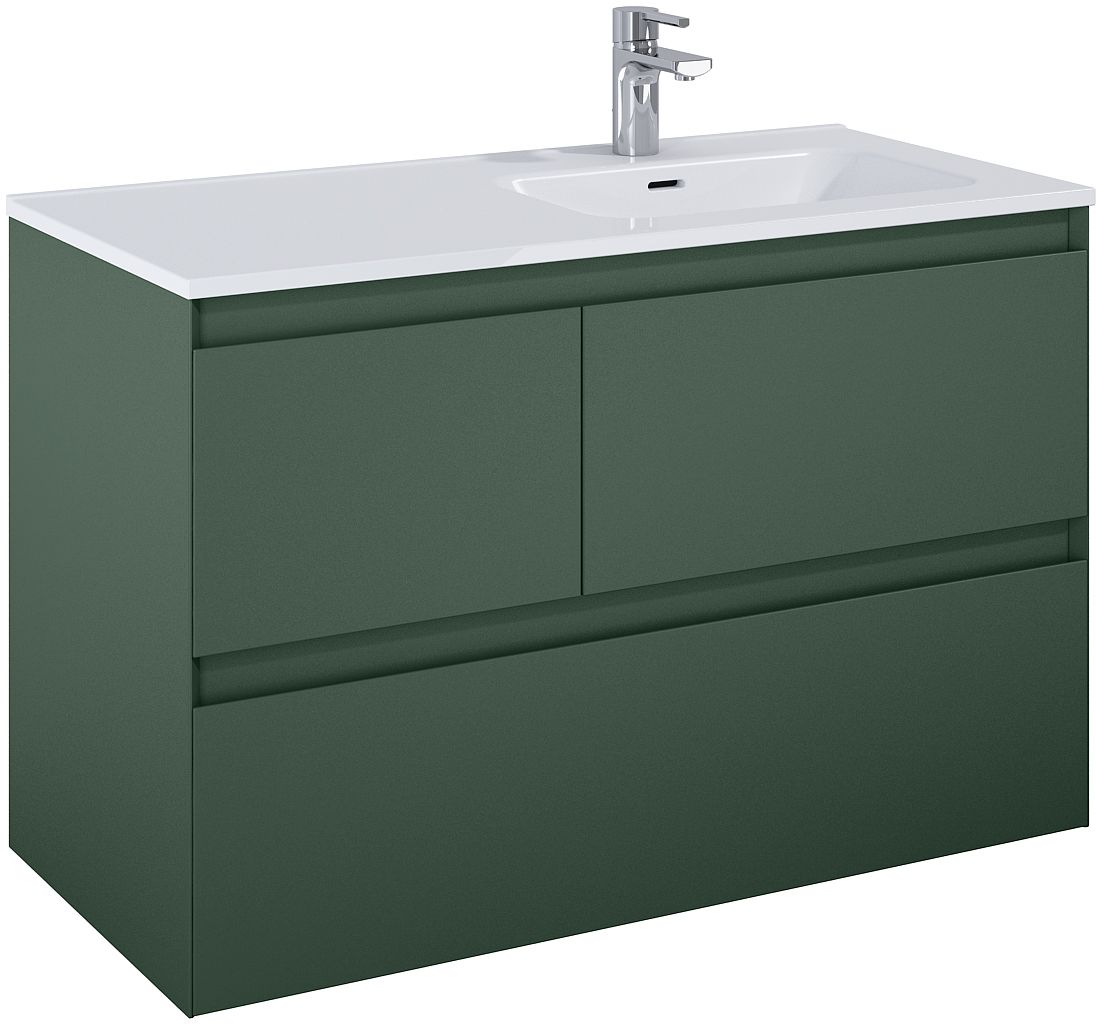 Elita Split szafka 100x45,8x63,5 cm podumywalkowa wisząca forest green matt RE011005157010