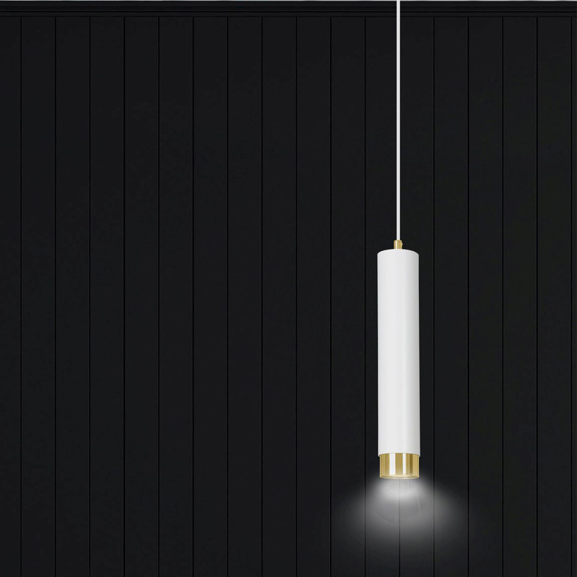 Emibig Kibo lampa wisząca 1x8 W biała-złota 642/1