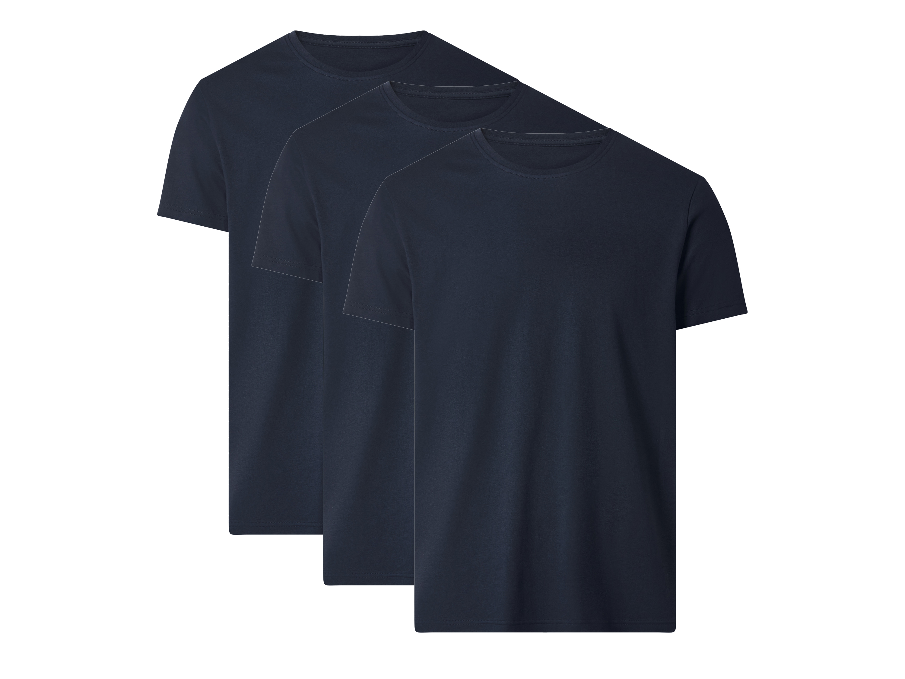 Esmara MEN T-shirty męskie, 3 sztuki Granatowy, L 52/54