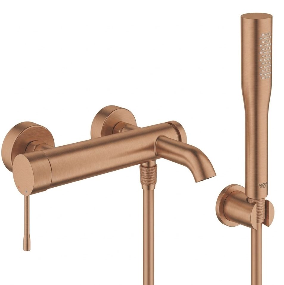 Darmowa Dostawa - Zestaw prysznicowy ścienny brushed warm sunset Grohe Essence abset12132