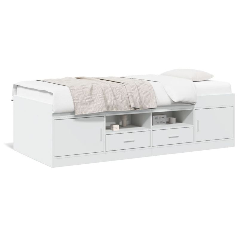Rama łóżka WaszeMeble 80x200 cm Biały drewno z szufladami WM-3280258 1 szt.