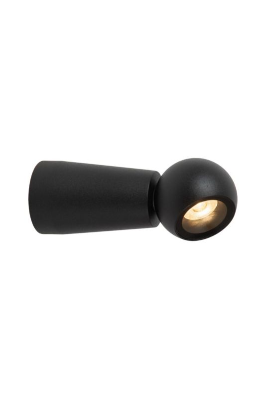 Kinkiet zewnętrzny oczko Lucide IPSOS czarny LED 5W 3000K 420lm IP54 wym:15x6x6cm - 1 szt.
