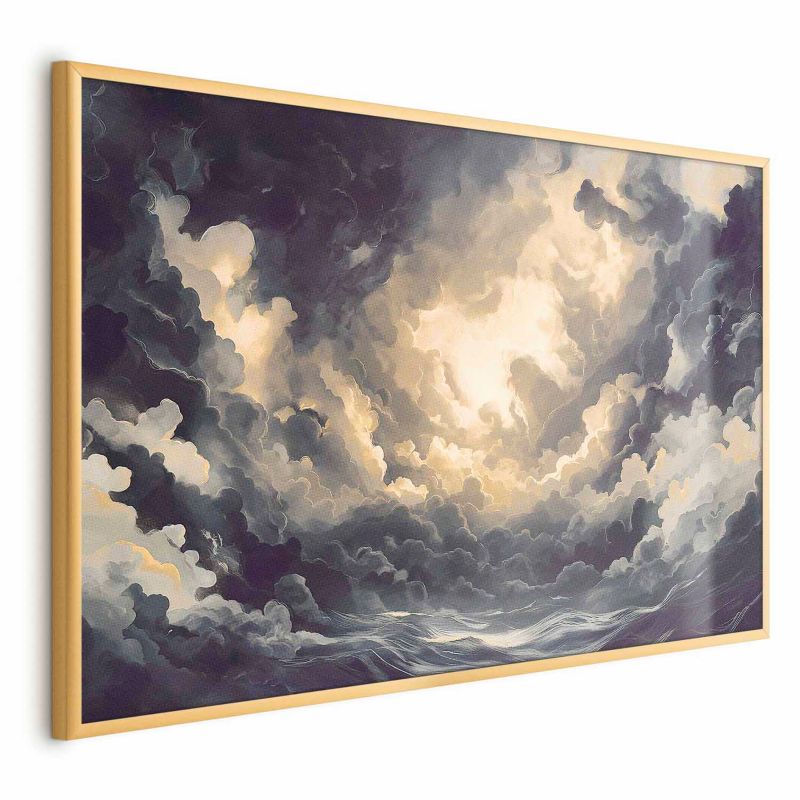 Plakat Artgeist Gra światła 60x40 cm z ramą złotą 1 szt