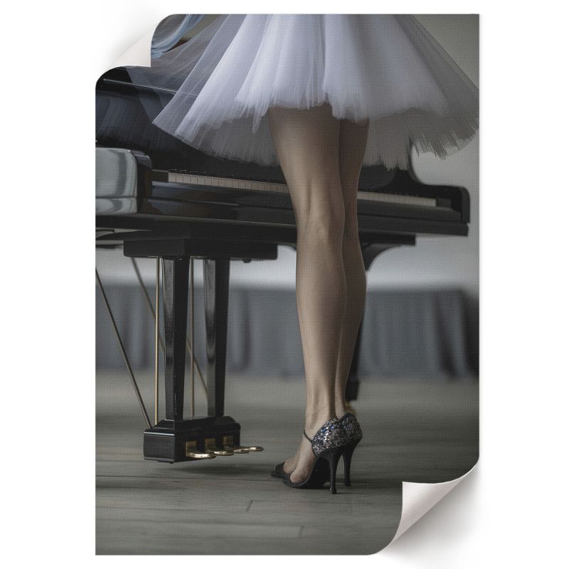 Plakat Na Ścianę ArtPrintCave 21x29,7 cm Pianino i kobieta View 1 szt.