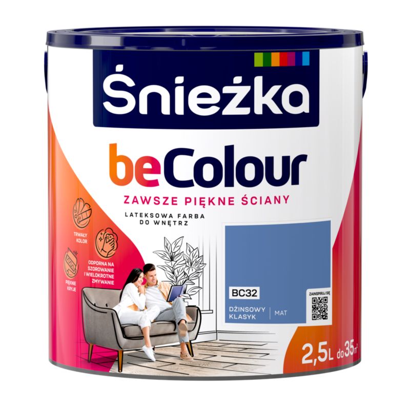 Farba Śnieżka Becolour dzinsowy klasyk 2,5 l