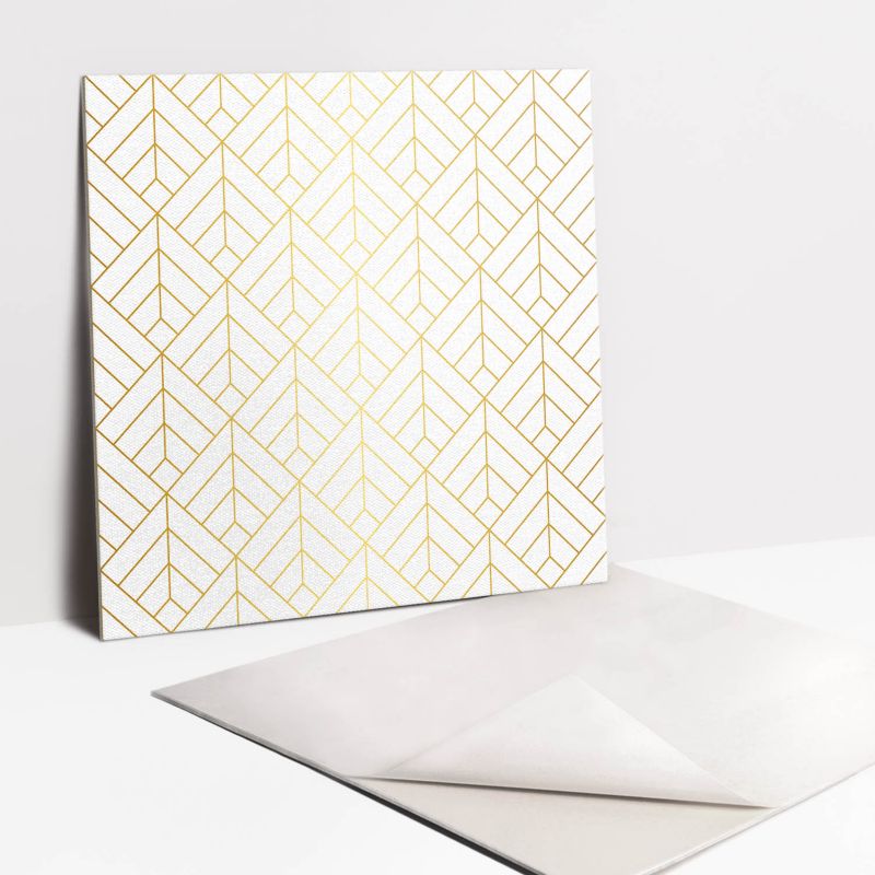 Kafelki samoprzylepne Tulup Złota geometria 30x30 cm 9 szt.