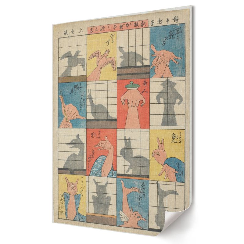 Plakat Wallfluent Format A3 Osiem postaci cieni Artysta Utagawa Hiroshige 1 szt.