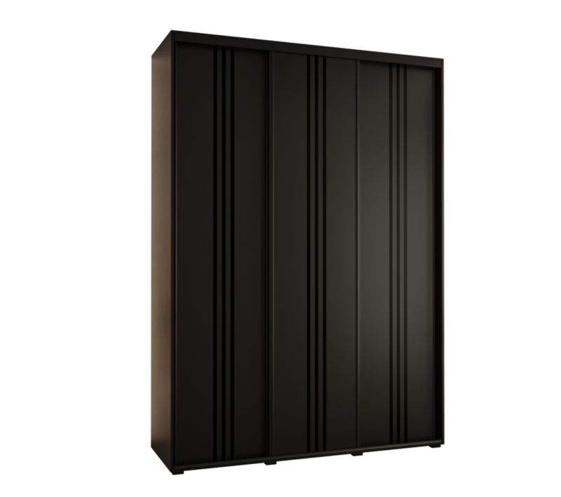 Szafa przesuwna Abiks DAVOS 6 wysoka szer.170cm gł.60cm czarny/czarny/czarny 1szt.