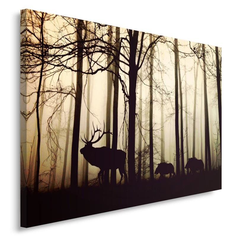 Obraz na płótnie Feeby Zwierzęta w lesie krajobraz 30x20cm 1szt