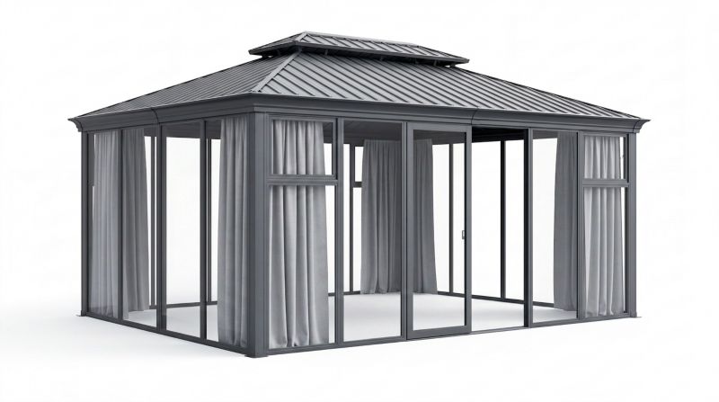 Altana Oranżeria Szklarnia ogrodowa Antracytowa 360x500cm Corciano Pergola 1szt.