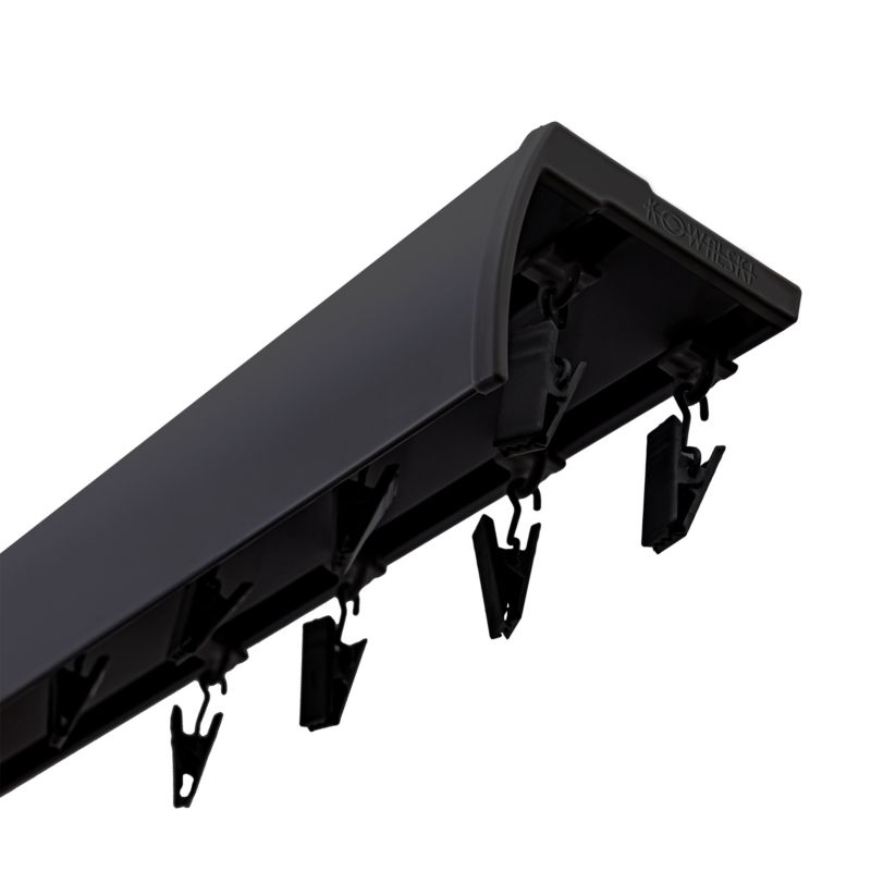 Szyna sufitowa Kowalski 2-torowa z osłoną aluminiowa czarna 600 cm 1 kpl