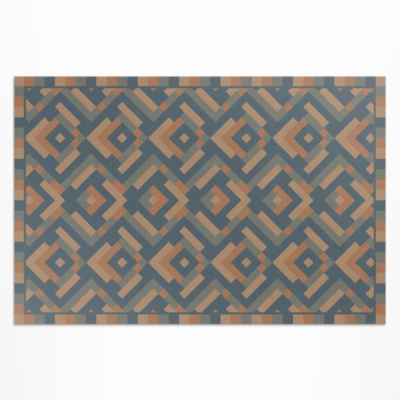 Dywan Winylowy Zewnętrzny Wallfluent 100x150 cm Aztecka geometria wzór vintage boho 1 szt.