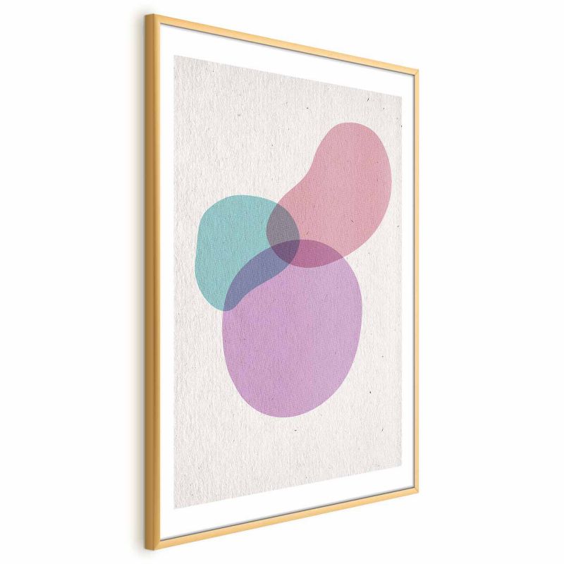 Plakat Artgeist Mieszanka barw 60x90 cm z ramą złotą 1 szt