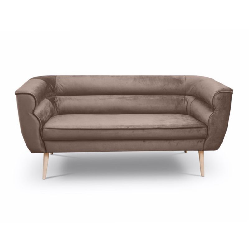 Sofa trzyosobowa Bettso Maro na drewnianych nogach w stylu skandynawskim czekoladowy 1szt.
