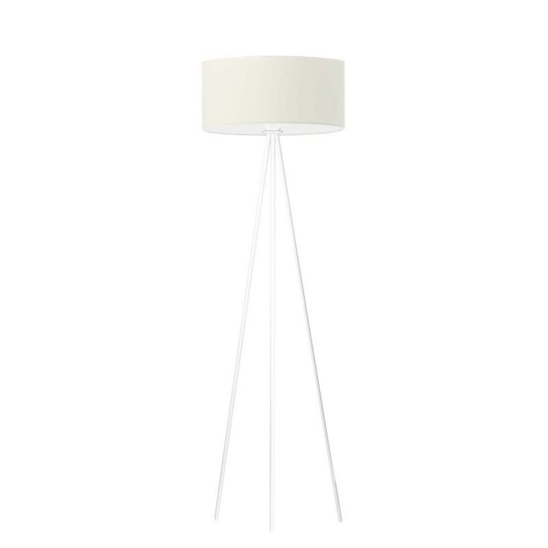 Lampa stojąca Volta Light Factory podłogowa trójnóg z abażurem ecru walec 40cm JOLLY 1szt.