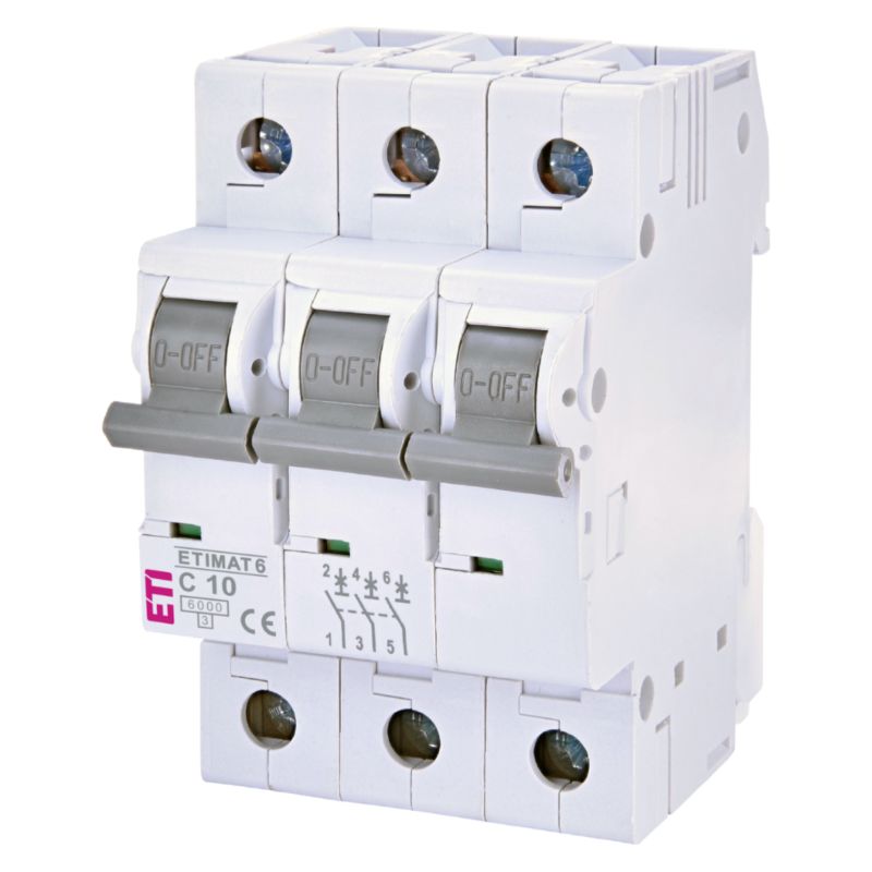 Wyłącznik Nadprądowy Eti Polam 3P C 10A 10Ka Ac Etimat10 002145514 1szt.