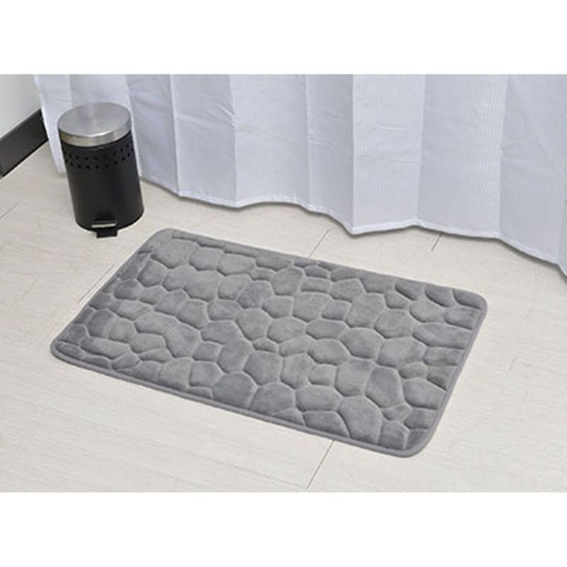 Dywanik łazienkowy Stones TENDANCE szary z mikrofibry 50x80 cm 1 szt.