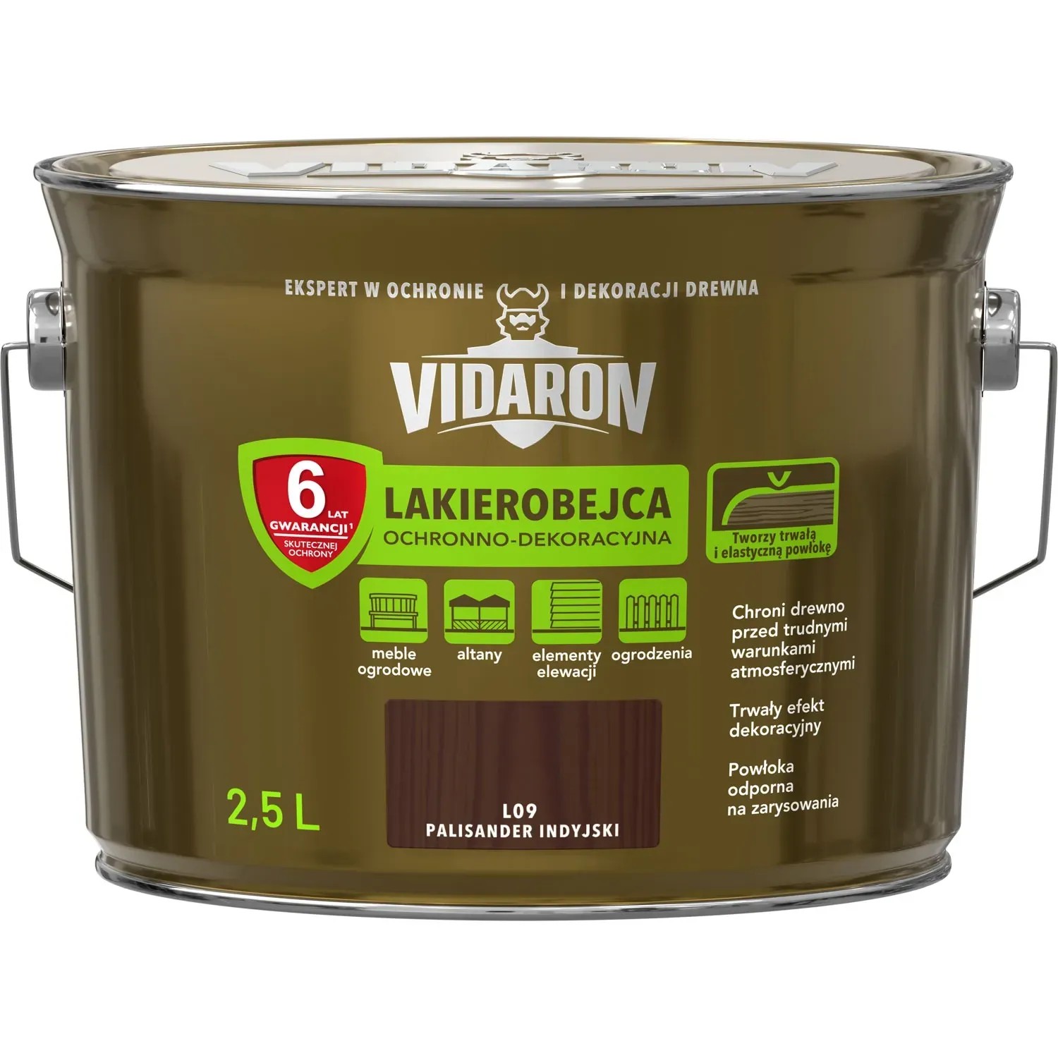 Vidaron Lakierobejca ochronno-dekoracyjna palisander indyjski 2,5 l