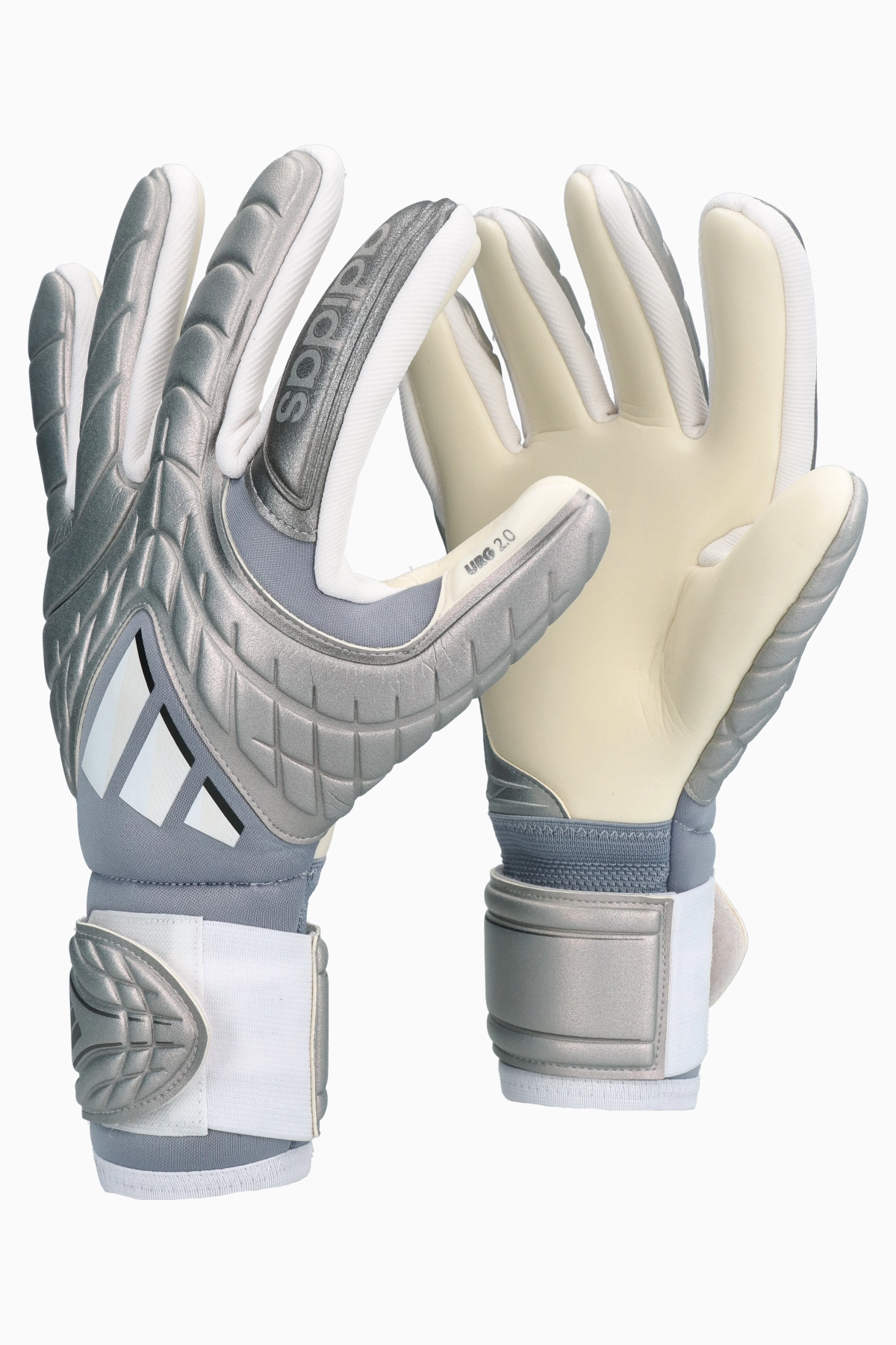 Rękawice adidas Copa Pro Fingersave - Srebrny