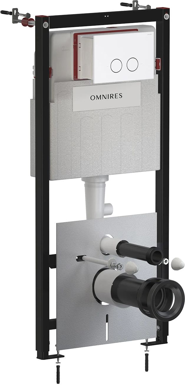 Omnires Flush Set stelaż podtynkowy z przyciskiem spłukującym do miski WC wiszącej STFWC1R45-RWM