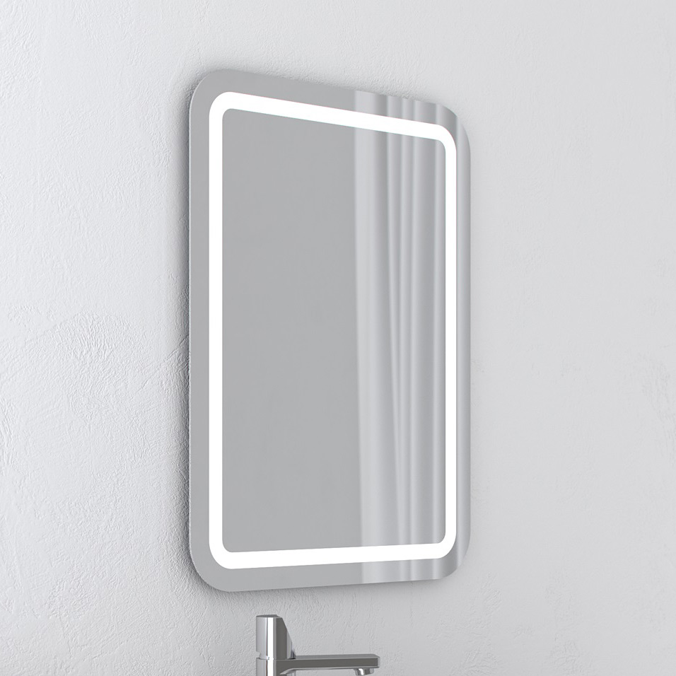 Dubiel Vitrum Perfekt lustro prostokątne 80x60 cm z oświetleniem