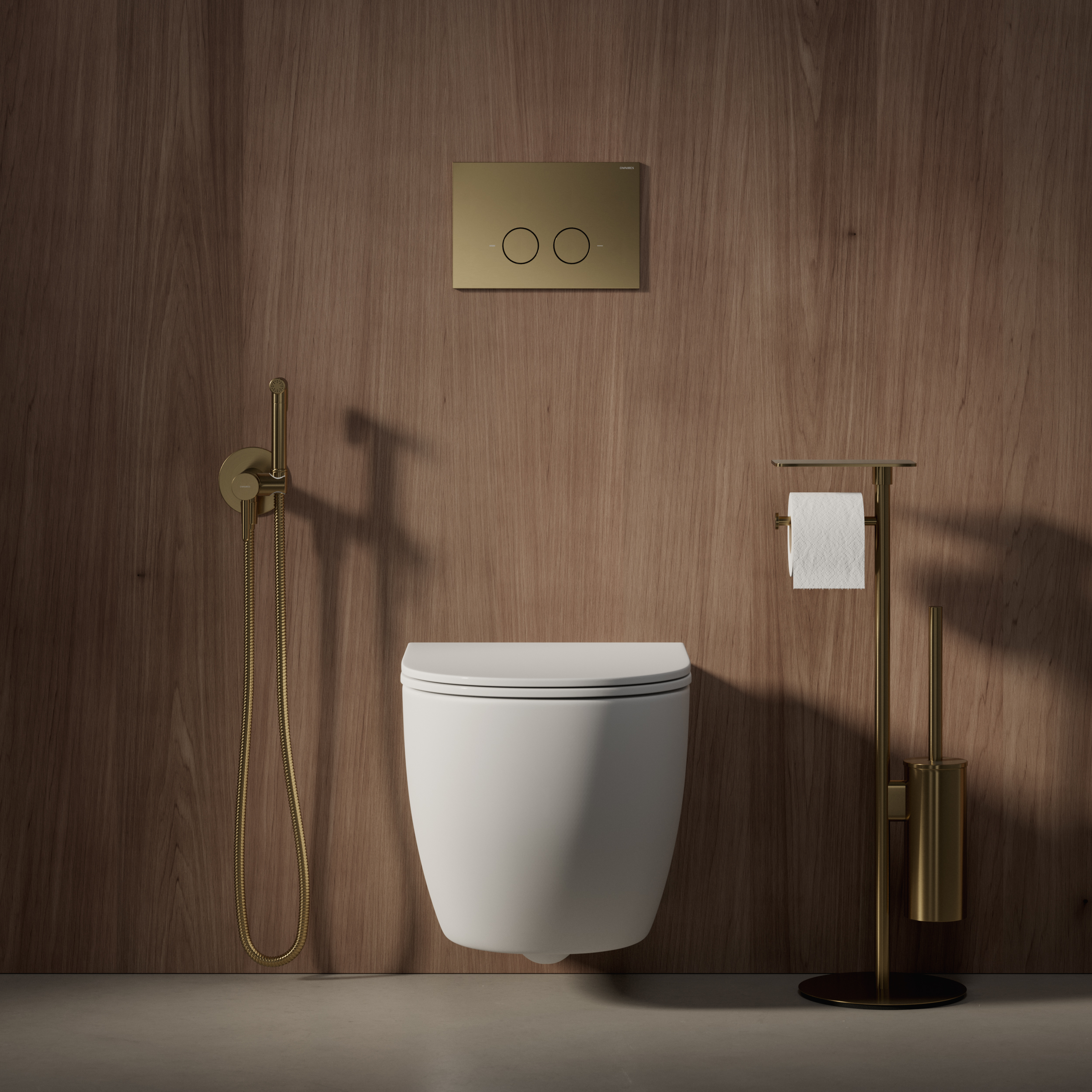Omnires Flush Set stelaż podtynkowy z przyciskiem spłukującym do miski WC wiszącej STFWC1R45-RBSB