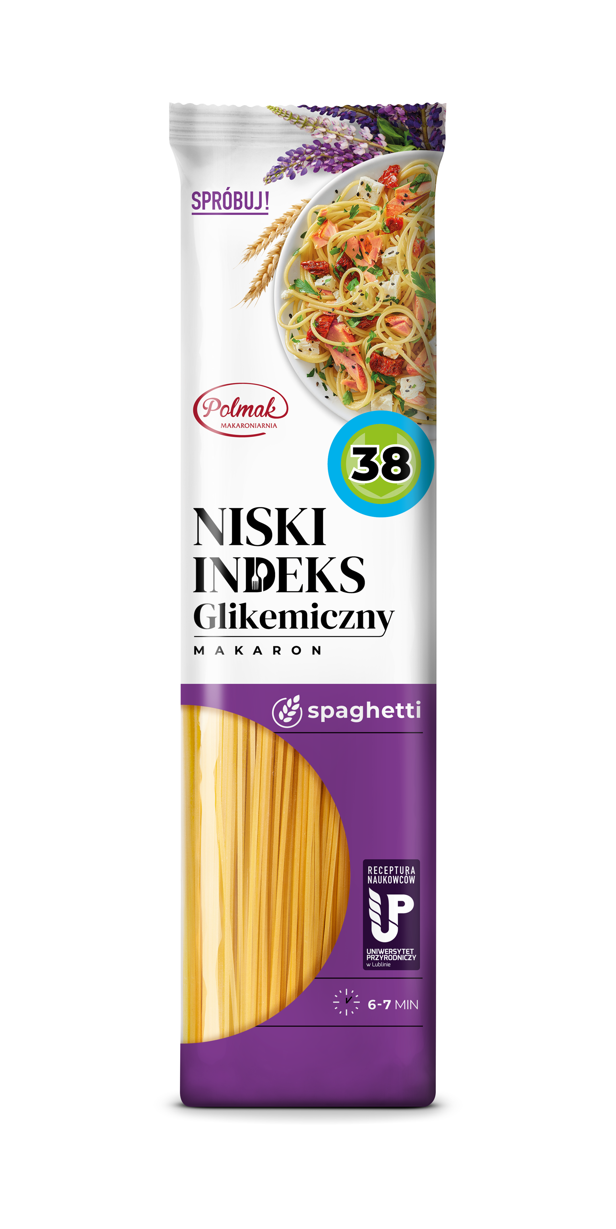 Makaron SPAGHETTI z niskim indeksem glikemicznym 250g POLMAK