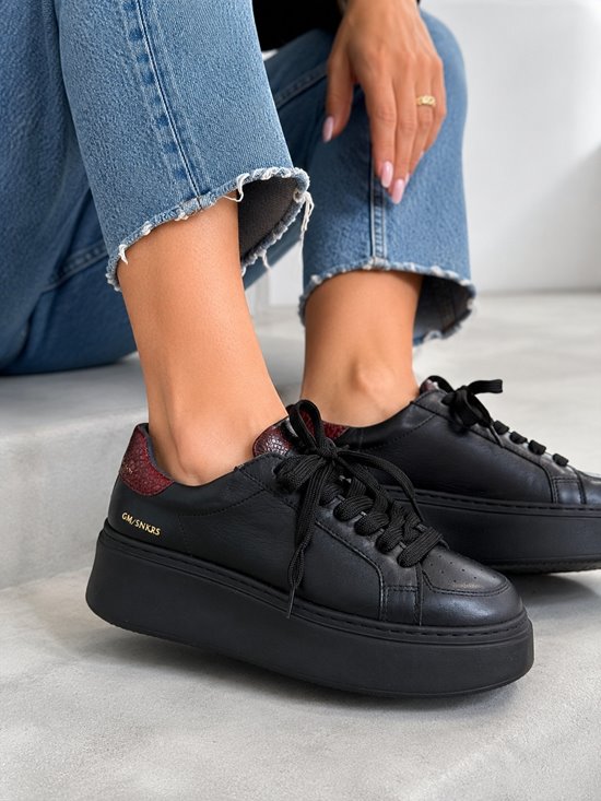Sneakersy SN41 - 5 Biały / Bordo
