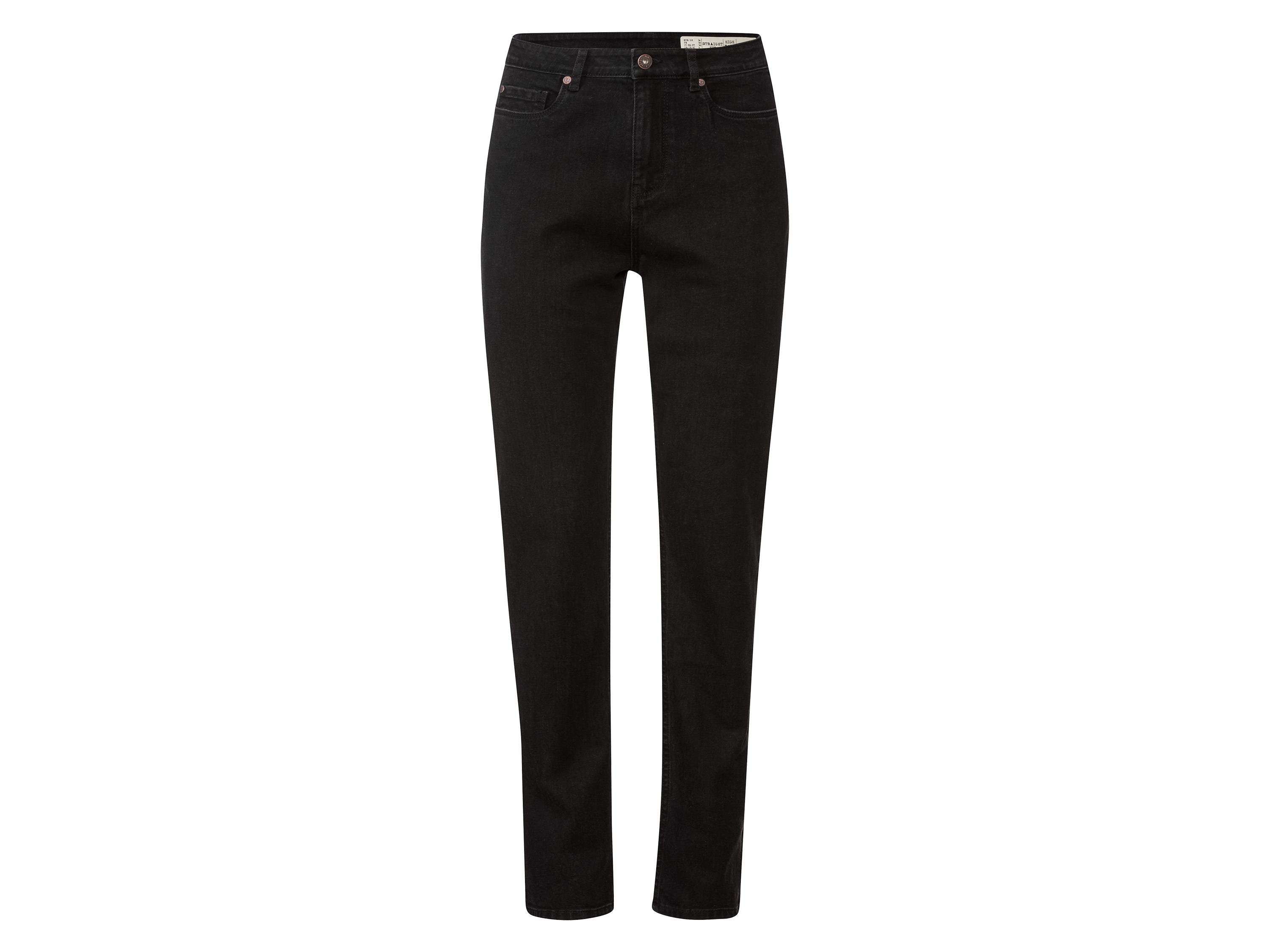 Esmara Jeansy damskie straight fit Czarny, 40, niska sylwetka