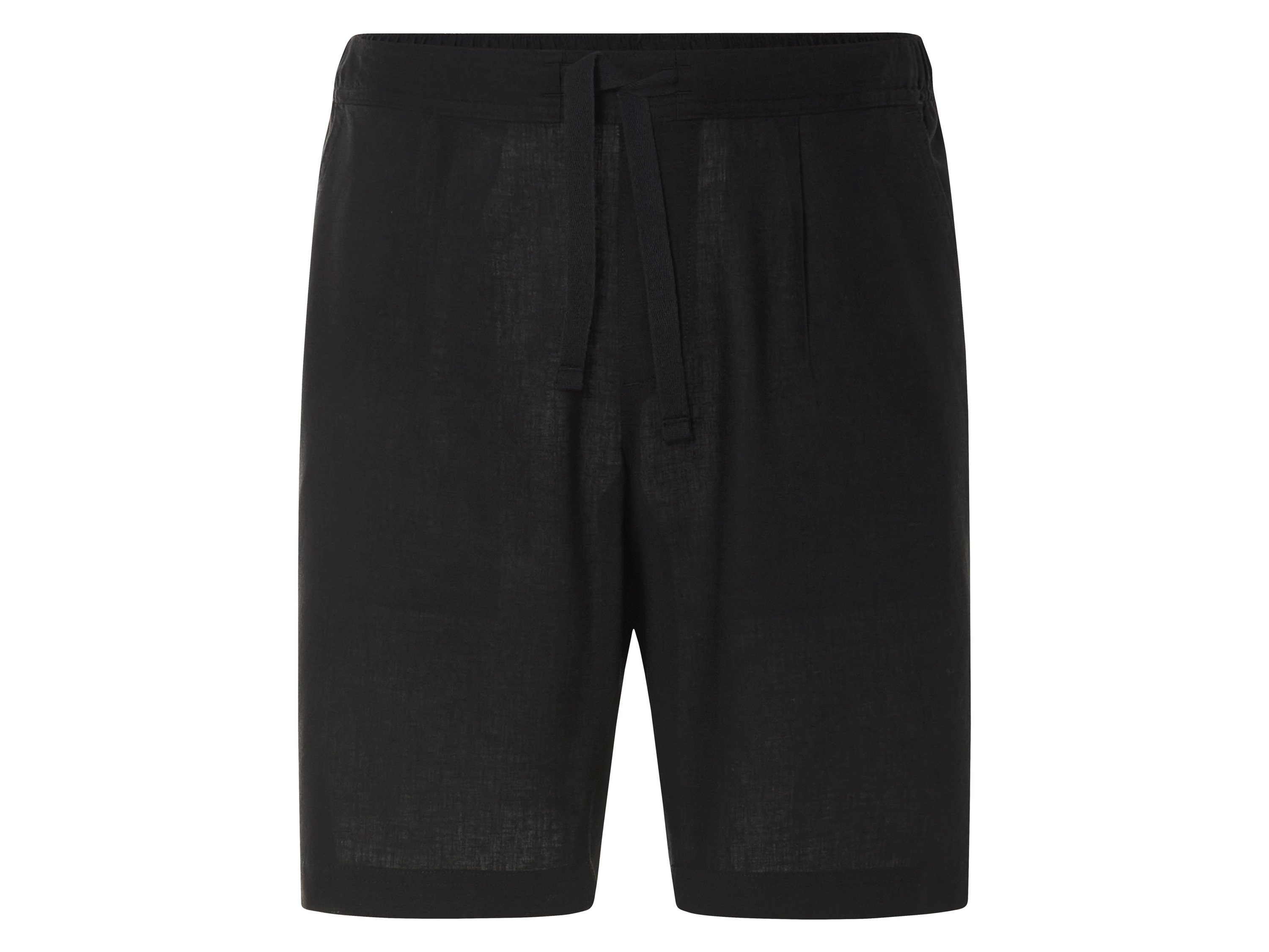 Esmara MEN Bermudy męskie z lnem i bawełną Czarny, XL 56/58