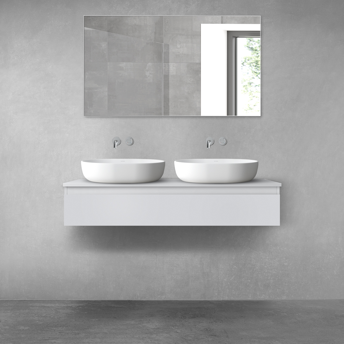 Darmowa Dostawa - Szafka 120x45.6x23.6 cm podumywalkowa wisząca szara Oltens Vernal 60012700