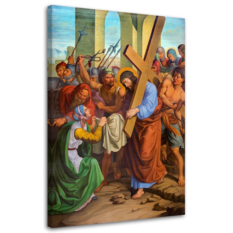 Obraz Feeby Jezus i św. Weronika Droga Krzyżowa Wiedeń 70x100cm 1szt