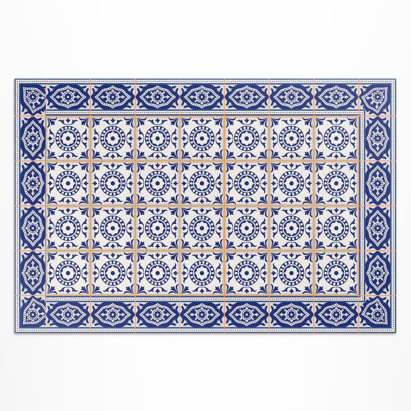 Balkonowy Dywan Winylowy UV Wallfluent 150x225 cm Greckie kafelki dekoracyjna mozaika 1 szt.
